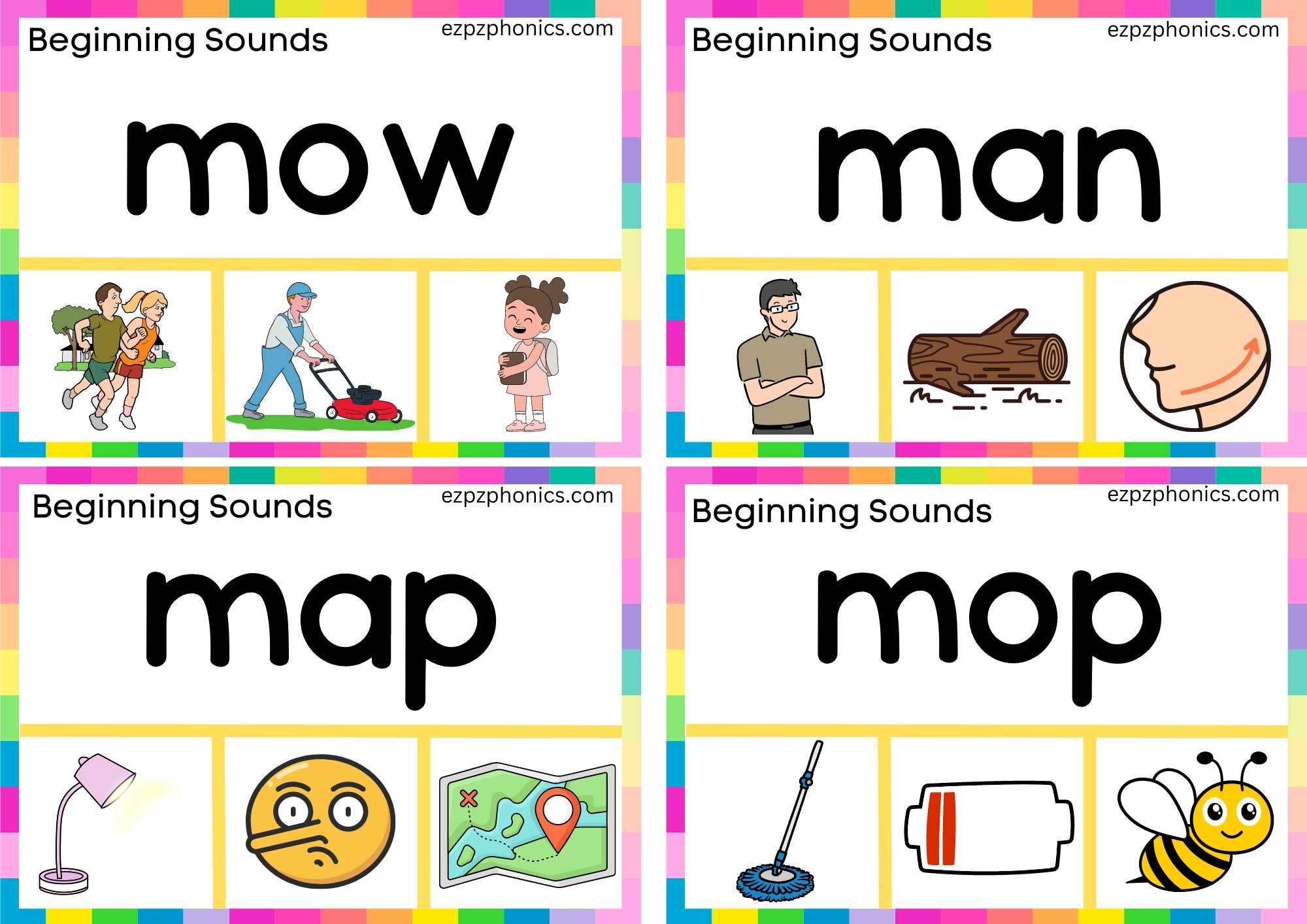 Letter M Read The Word And Clip The Correct Image Clip Card Group 1